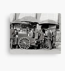 Lienzo New York City Lunch Carts, 1906. Foto de época