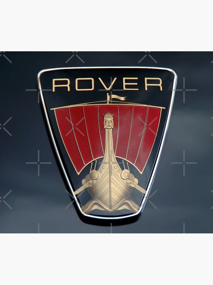 Classic Rover P6 Viking ship badge (black background) by matt145qv