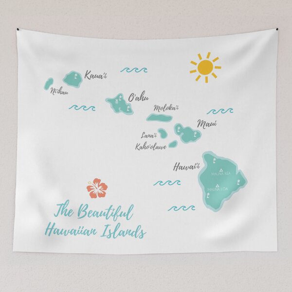 Item preview, The Beautiful Hawaiian Islands designed and sold by PinaPaper.