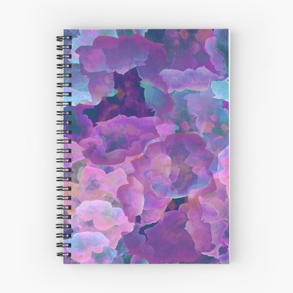Item preview, purple watercolor boho, teal and purple abstract ink watercolor  clouds designed and sold by MagentaRose.