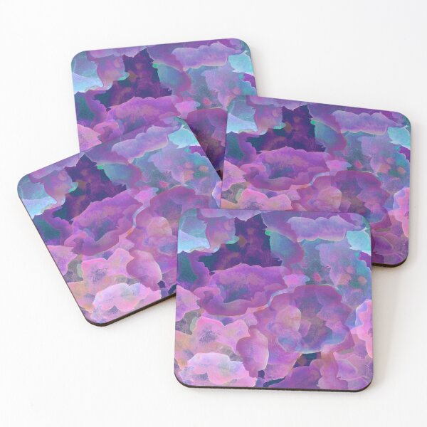 Item preview, purple watercolor boho, teal and purple abstract ink watercolor  clouds designed and sold by MagentaRose.