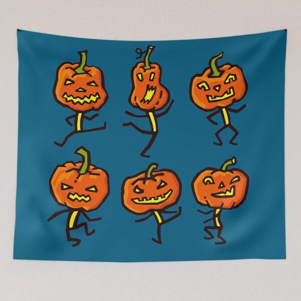 Item preview, Six dancing pumpkins designed and sold by Irina Ivanova.