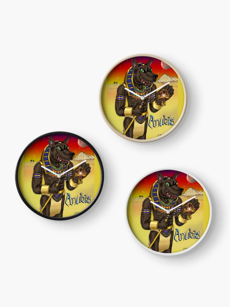 Thumbnail 3 of 4, Clock, Anubis designed and sold by DarkRubyMoon.