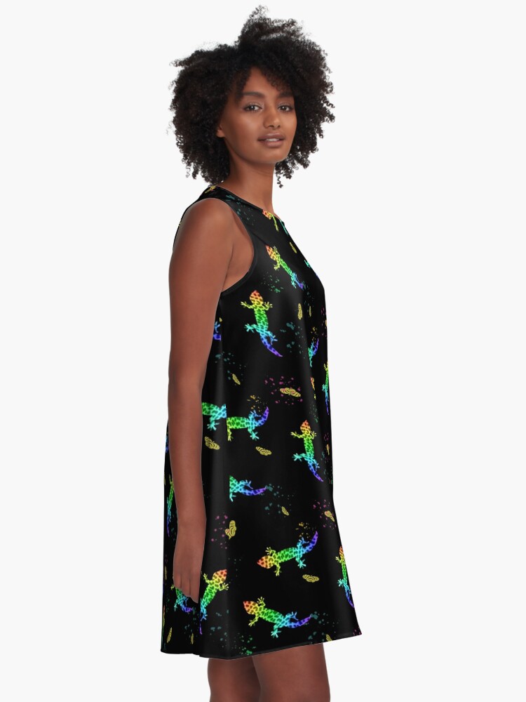 Alternate view of Rainbow Salamanders A-Line Dress