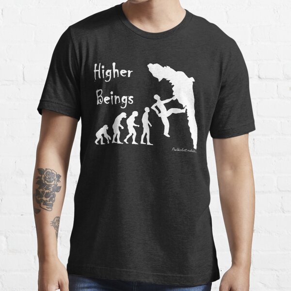 Higher Beings - White text Essential T-Shirt