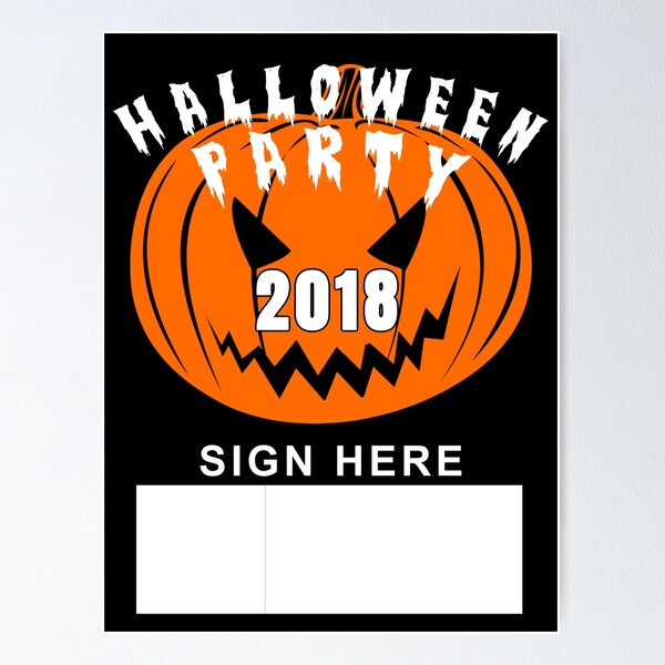 Item preview, Halloween Party 2018 | Guest Sign Wall Tapestry  designed and sold by PureCreations.