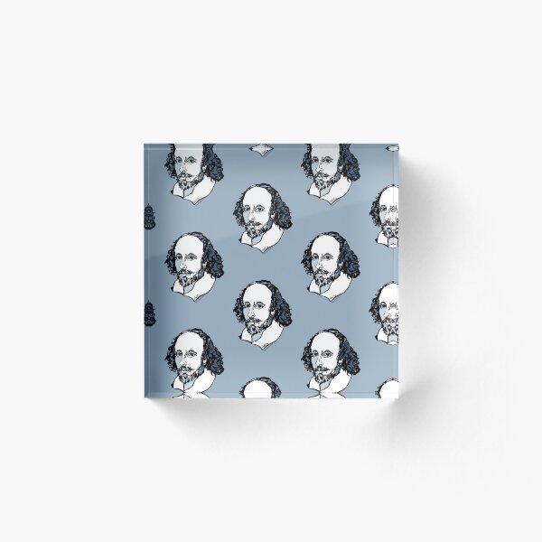William Shakespeare : The Bard Acrylic Block