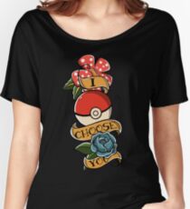 I choose you - Pokeball Rockabilly Tattoo Women's Relaxed Fit T-Shirt