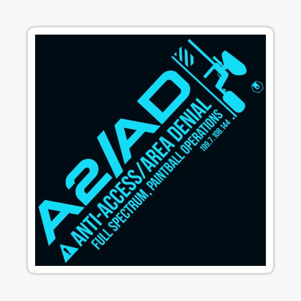 Vista previa del artículo con la obra «A2/AD ANTIACCESO/NEGACIÓN DE ÁREA PAINTBALL», diseñado y vendido por dtkindling.