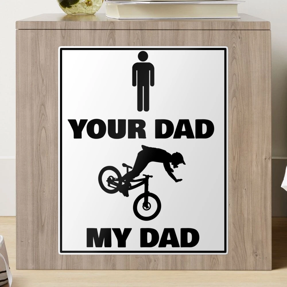cycling dad mountain bike gift mtb cyclist - Cycling Dad - Sticker |  TeePublic