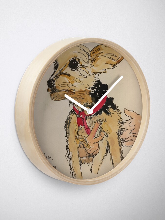 Alternate view of Hudson, Peter's dog Clock