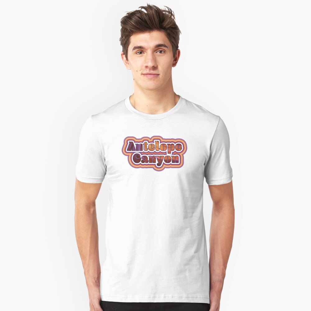 Antelope Canyon, Arizona Retro Traveler Slim Fit T-Shirt