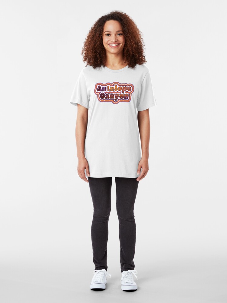 Alternate view of Antelope Canyon, Arizona Retro Traveler Slim Fit T-Shirt