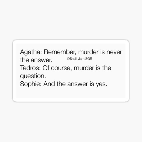 Agatha Sophie And Tedros The School For Good And Evil Sticker By Snailjamsge Redbubble