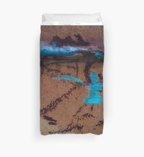 burn barrel blue rust Duvet Cover