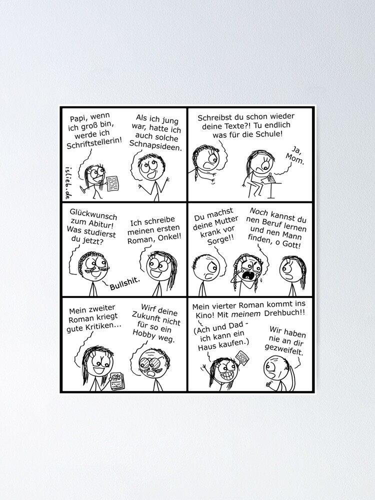 Alternative Ansicht von Schriftstellerin islieb Comic Poster