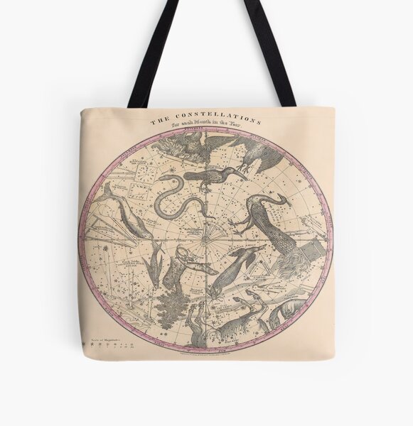 Constellation Chart 1856c All Over Print Tote Bag