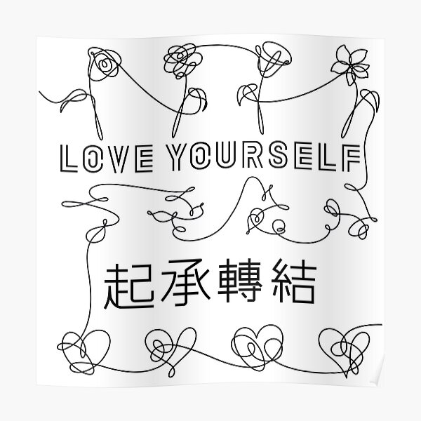 BTS Love Yourself albums connected (black)