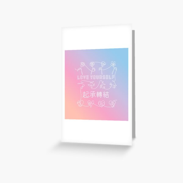 "BTS Love Yourself Albums Connected Gradient Bg" Greeting Card By ...