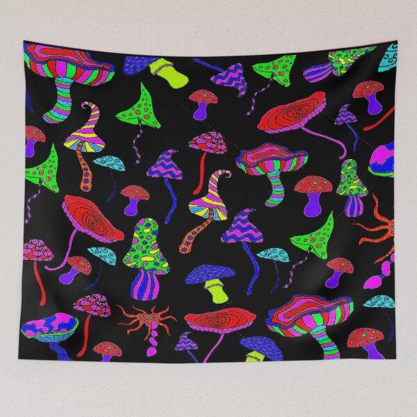 Item preview, MAGIC MUSHROOMS : Abstract Psychedlic Whimsical Print designed and sold by posterbobs.