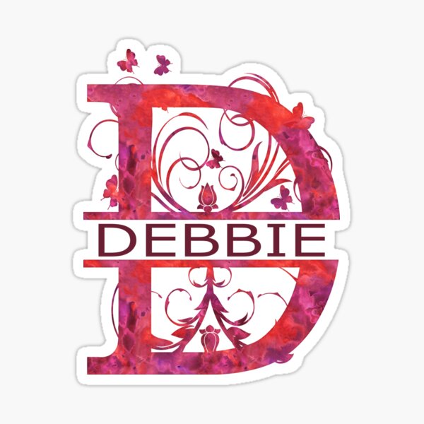 Item preview, Debbie | Girls Name Monogram | Watercolor and Butterflies designed and sold by PraiseQuotes.
