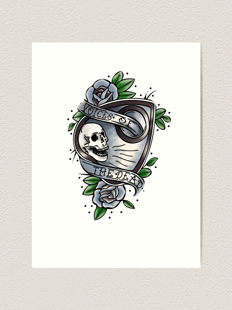 Voices Of The Dead Tattoo Design Halloween Mardi Gras Art Print By Smartandpunny Redbubble