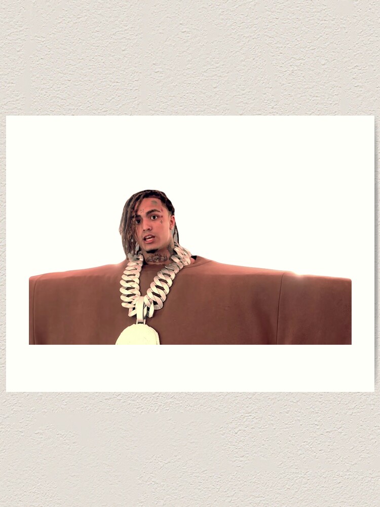 Lil Pump I Love It Music Video Boxy Outfit Art Print By Isadroz Redbubble - kanye west lil pump roblox costume