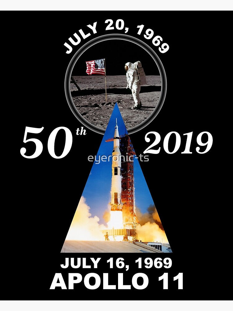 Disover Apollo 11 50th Anniversary Moon Landing Premium Matte Vertical Poster