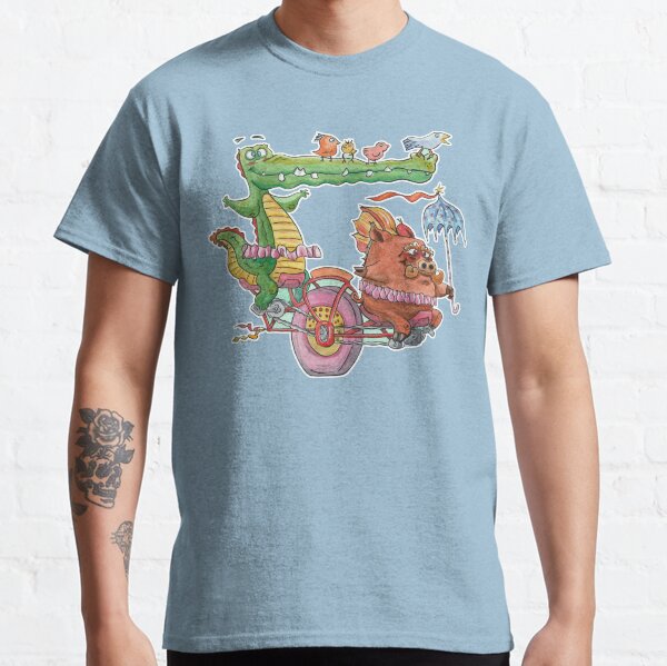 Gator and Warthog riding a tandem unicycle Classic T-Shirt