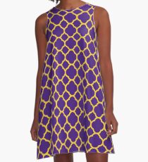 Quatrefoil Bayou Bengal Spieltag Kleid 1 A-Linien Kleid