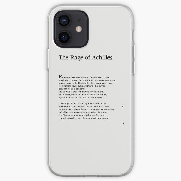 The Iliad Homer Page One iPhone Soft Case