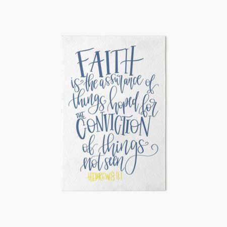 hebrews 11:1 bible verse Art Board Print