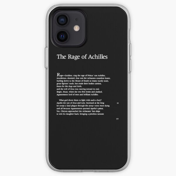 The Iliad Homer Page One iPhone Soft Case