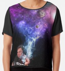 Elon Musk Smoking the Universe Chiffon Top