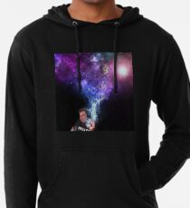 Sudadera con capucha ligera Elon Musk Fumando Marihuana - Espacio Exterior