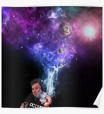 Elon Musk Smoking the Universe Poster
