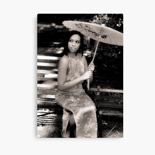 Lady on the Bench Canvas Print