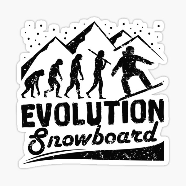 Snowboard Evolution Stickers for Sale