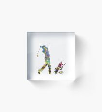 Man golfer Acrylic Block