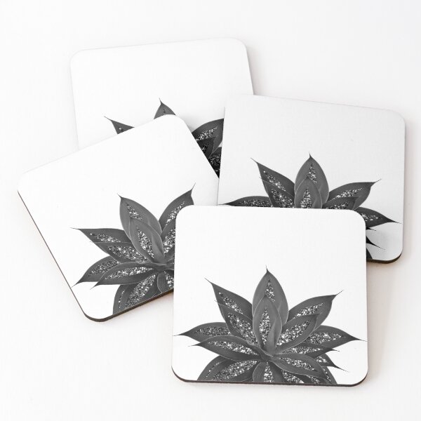 Item preview, Gray Black Agave with Black Silver Glam #1 (Photo of Glitter Only - Not Reflective) designed and sold by Anita's & Bella's Art.