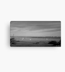 Port Louis, in black and white Canvas Print