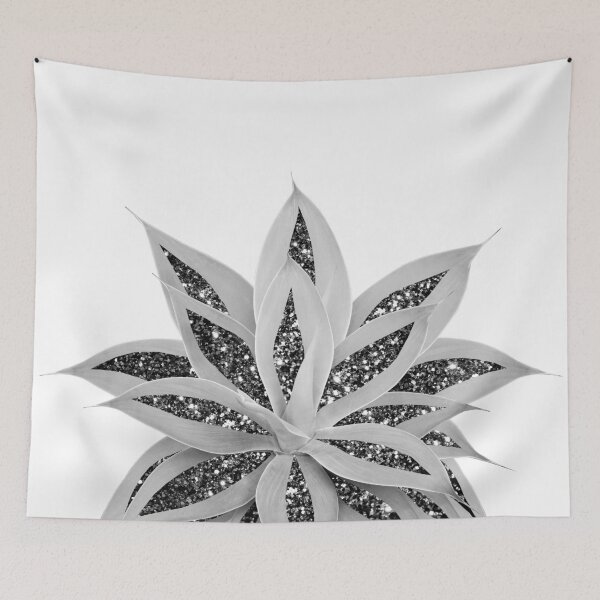 Item preview, Gray Agave with Black Silver Glam #1 (Photo of Glitter Only - Not Reflective) designed and sold by Anita's & Bella's Art.