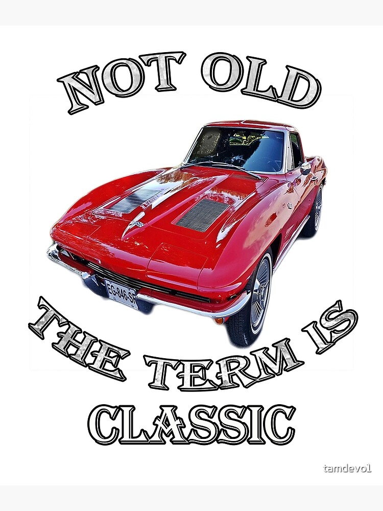 Birthday Retirement Vintage Car 1963 Chevrolet Corvette Funny Gift 