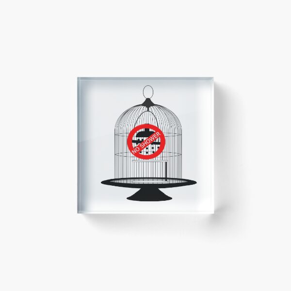 Item preview, NO SHOWER IN A PARAKEET CAGE designed and sold by CalliopeSt.