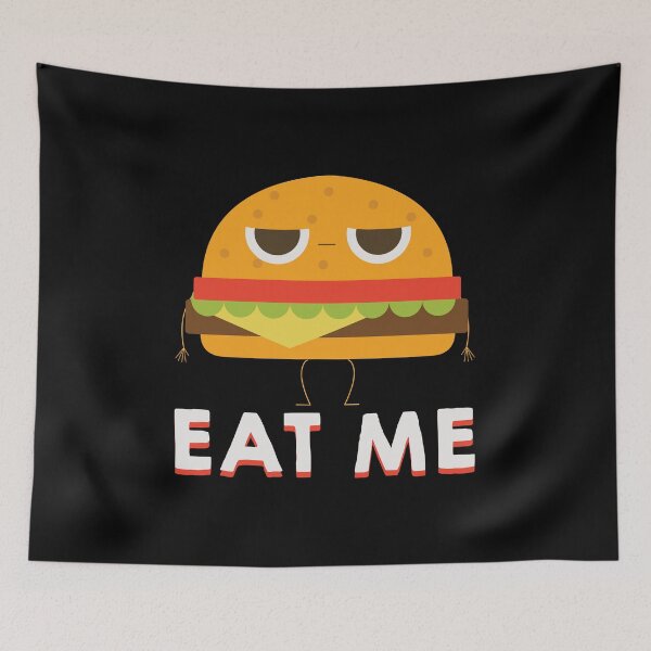 Item preview, Eat Me Funny Cute Cheese Burger Bun Fast Food designed and sold by Bronby.