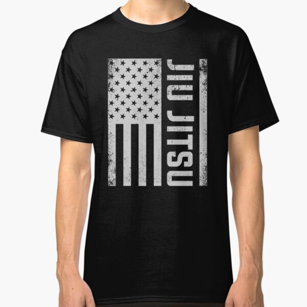 Patriotic MMA Grappling Bjj Brazilian Jiu Jitsu American Flag Classic T-Shirt