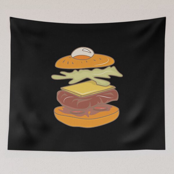 Item preview, UFO Hamburger Funny Alien Burger Fast Food Joke designed and sold by Bronby.