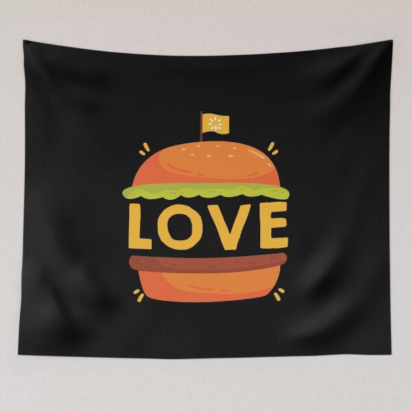 Item preview, Love Hamburgers Fast Food Addict Cute Joke Gag Gift designed and sold by Bronby.