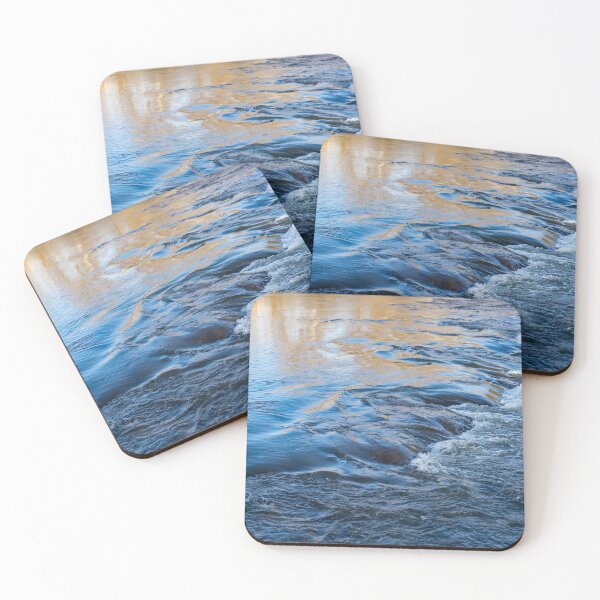 Item preview, Autumn River - Silky Flow in Heliodor Yellow and Sapphire Blue designed and sold by Georgia Mizuleva.