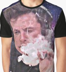 Elon Musk Smoking Graphic T-Shirt